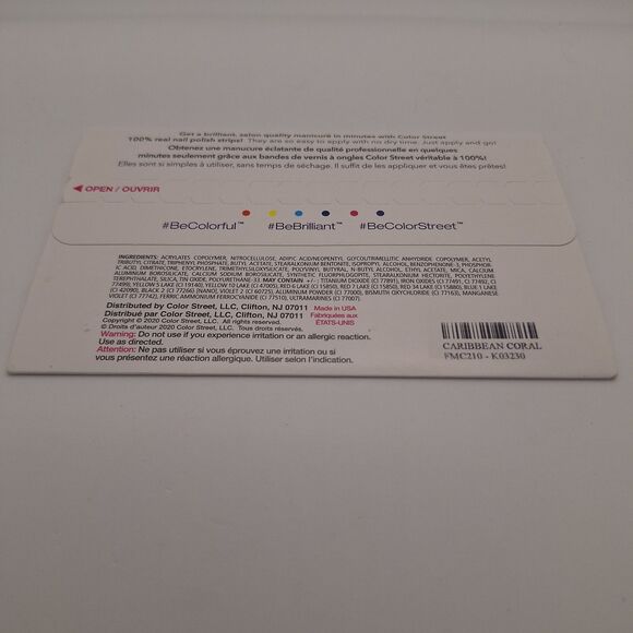 Color Street Nail Strips – Caribbean Coral (Retired) - Picture 2 of 3